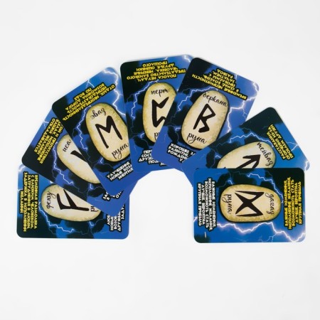 Tarot "runes", fortune -tier cards, 25 cards, with instructions, card 5 x 7.5 cm-1