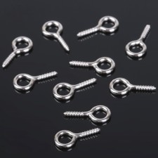Holder for the pendant of a screw SM-936, (set 10 pcs.) 1.4 × 0.7 × 0.15 cm, silver color