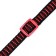 Textile collar with bow and tambourine, 30 x 1 cm, red