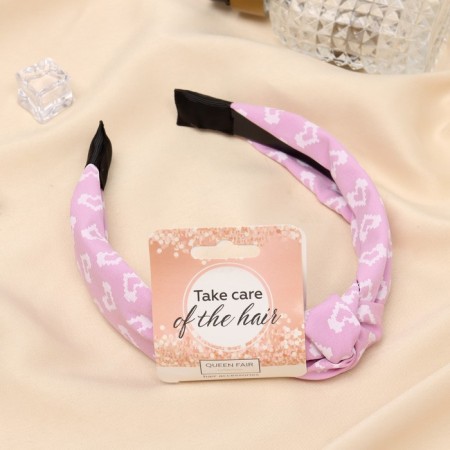 Hair rim "Jones" heart, 2.5 cm, pink-1