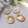 Decor for creativity Metal "Medallion octagonal" transparent crystal rhinestones 2x1.5 cm
