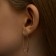 Earrings with rhinestones Xuping pin are impeccable, white color in pink gold