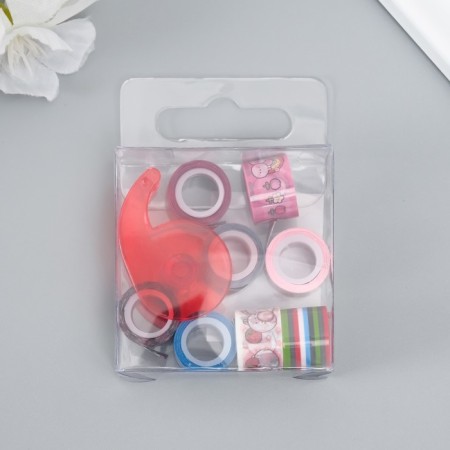 Adhesive tape decorative with a holder (set of 8 pcs) width 1.2 cm length 2.8 meters mix-6