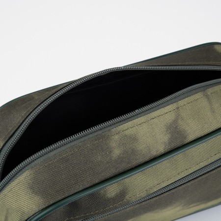 Lightning cosmetic bag, external pocket, green color-2