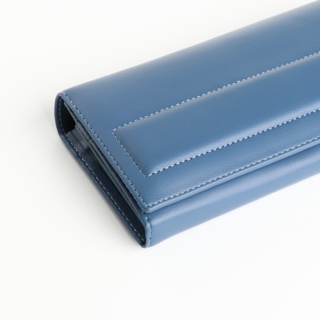 Women's wallet on magnets, blue color-2