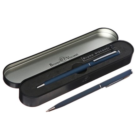 Switching handle, 0.7 mm, BrunovisConti Palermo, Blue rod, metal case Soft Touch Black, in case