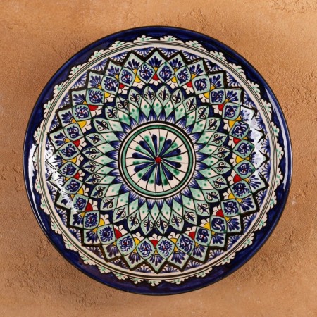 Largan Rishtan ceramics "Patterns", 25 cm, blue-8