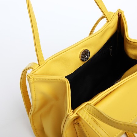 Bag Female Tout with zipper, yellow color-4