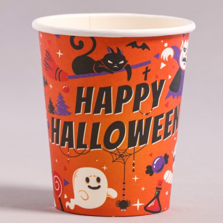 A glass of paper "Happy Halloween", in a set of 6 pcs.-5