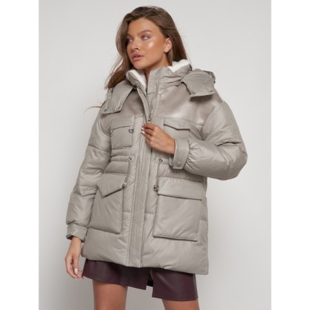 Winter jacket, size 42, light brown color-21