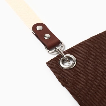 Apron Ethel Minimalist Design Brown 60x70cm, 45%linen, 55%HL 395 g/m2-8