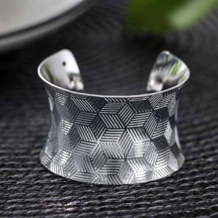 Ring for the napkin "City", 4 × 3.5 cm, silver color
