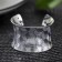 Ring for the napkin "City", 4 × 3.5 cm, silver color