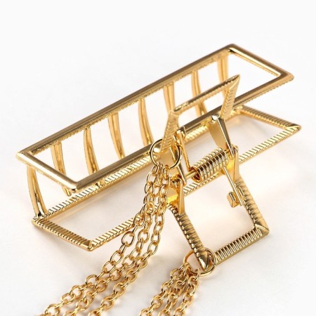 Hair crab with a chain You are beautiful, 14 x 6 x 3 cm-4