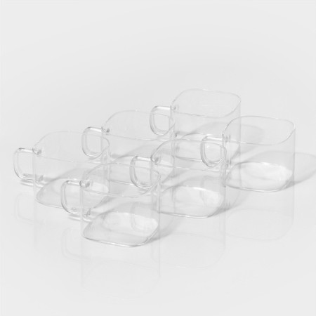 A set of glass cans for bulk products "TUR", 8 items: 6 cans 300 ml, spoon, bamboo box-4