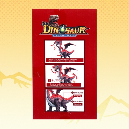 Dinosaur "Dragon", light and sound effects, works from batteries-10