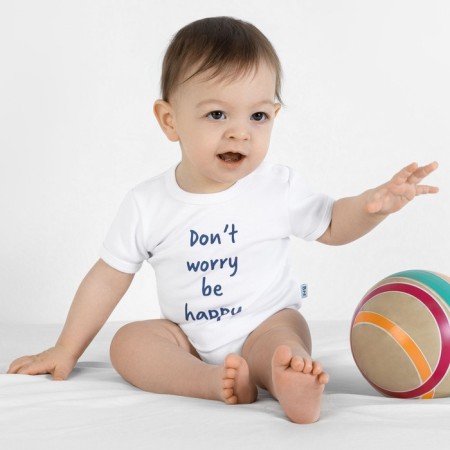 Body baby with a short sleeve "Goroshinka", height 62 cm, white color