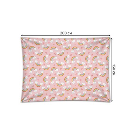 Decorative panel with photo printing "Vanilla Rainbow", horizontal, size 150x200 cm-1