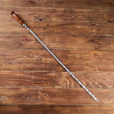 Shampoo with a wooden handle, working length - 60 cm, width - 10 mm, thickness - 2 mm with a pattern-1