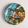 Paper plate "Graffiti", 17 cm, in a set of 6 pieces