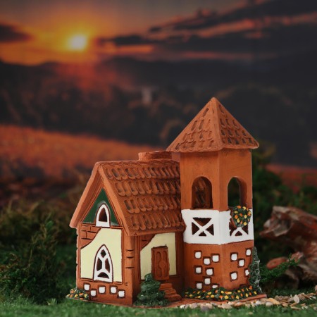 Aroma lamp house "August", 15 cm, handmade, mix