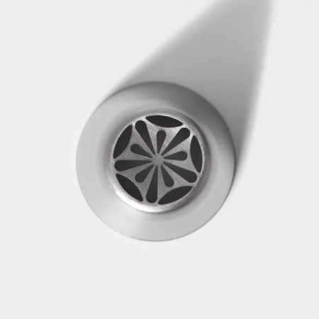 Confectionery nozzle "Summer", d = 3.7 cm, 2 cm exit, stainless steel-2