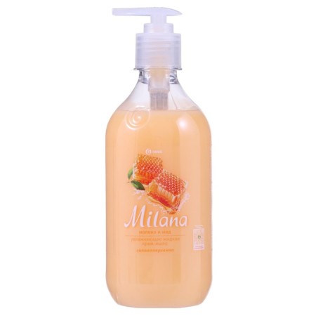 Liquid cream milana milk milk and honey with a dispenser, 500 ml