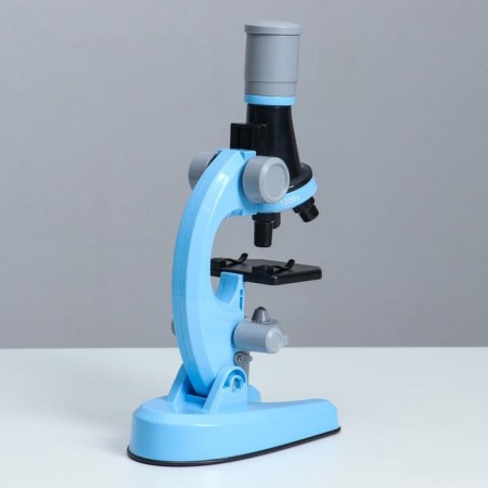 Microscope "Young Botanik" Frendering to x1200, blue, backlight-4