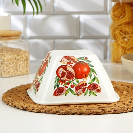 Pomegranate bowl, 2 l, 20.2 × 20.2 × 9.8 cm, white color-3