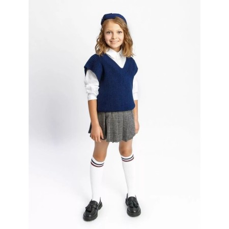 Жилет для девочки Amarobaby Knit, рост 146 см, цвет синий-2