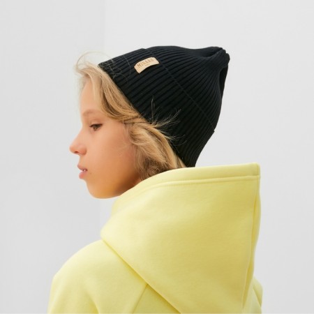 Children's hat minku, rr 48-52, black color-4