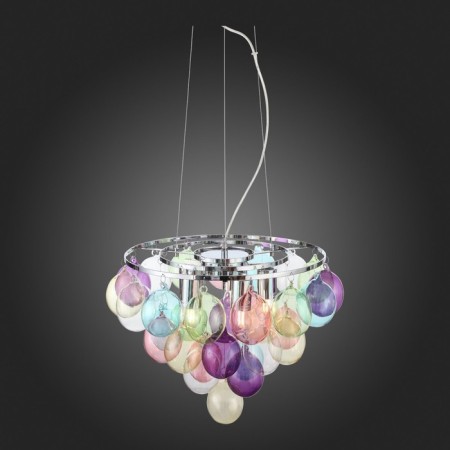 Suspension lamp ST LUCE. SL432.153.05. Sospiro. 5x60 watts, E27, 50x50 cm, chromium color-10