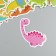 Stickers plastic "dinosaurics" set 60 pcs 10x12 cm