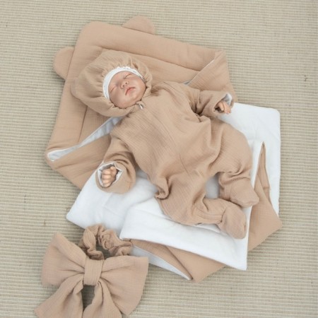 Kinderlitto “Muslin” discharge kit, 4 items, height 50-56 cm, sandy color-7