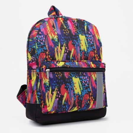 Baby backpack on lightning, external pocket, reflective strip, colorful color-4