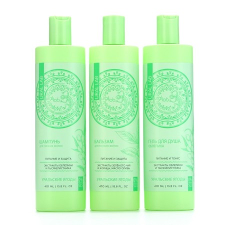 Hair balm with green tea extract, cinnamon and olive oil, power and protection, 470 ml, Ural Lab-7