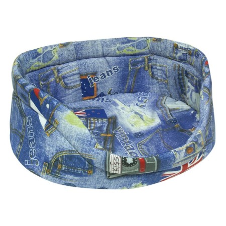 Lesser "Zonik" average, calico, 44 ​​x 38 x 18 cm, jeans coloring, mix