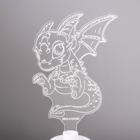 Lamp "Drass" Led RGB 6 colors from batteries LR41 7x11 cm-3