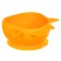 Baby plate on a suction cup, silicone, yellow color, rr: 12x15x5.5 cm
