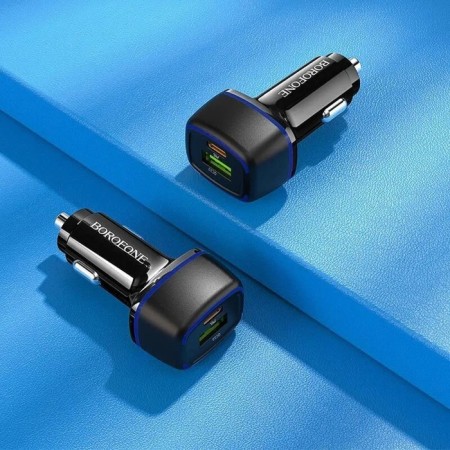 Car charger Borofone BZ14A, PD20W + Qc3.0, 3 A, black-3