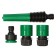 Set: nozzle for irrigation, connector, connector with aquastop 1/2 "(12 mm), adapter 1/2" −3/4 "(12 mm --19 mm), ABS plastic