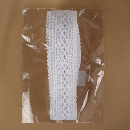 Lace Hipure, 40 mm × 11 ± 1 m, white color-2