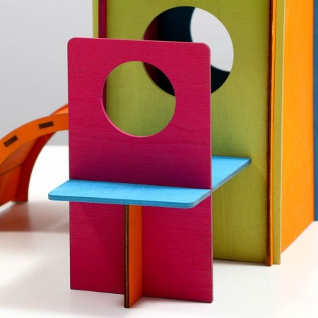 House for rodents with ladder 25 x 22 x 22 cm-5