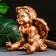 Figure "Angel Karapus sitting" bronze 19x22x24cm