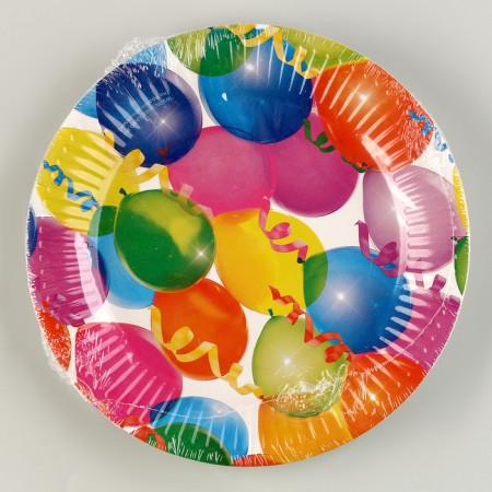 Disposable plate paper "balloons" 18 cm-2