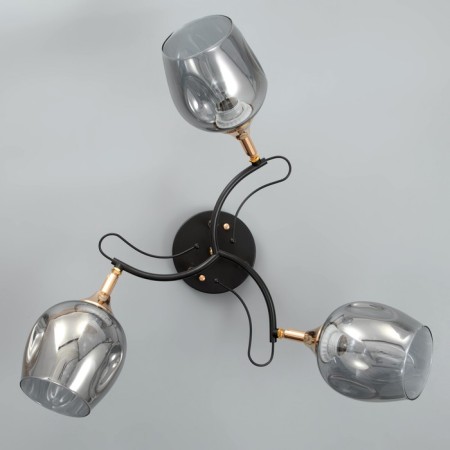 Chandelier N5031/3 COF+FGD coffee/gold 3x60W E27 60x60x24cm-4