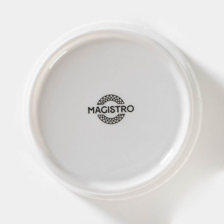 Porcelain Bank for bulk products with a Magistro Rodos lid, 600 ml, white color-4