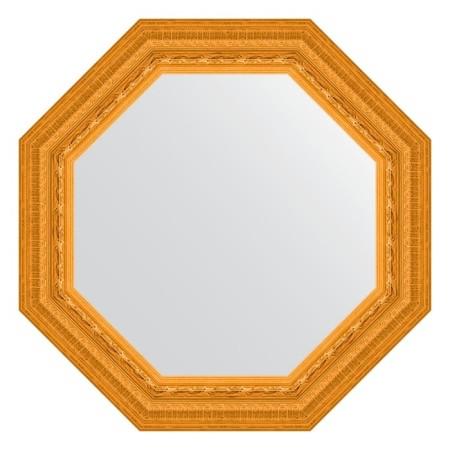 Mirror in the baguette frame, gold gold 80 mm, 59x59 cm