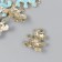 Decor for creativity metal, enamel, rhinestones "Bear with a flower" blue, gold 0.5x1.7x2 cm 989119