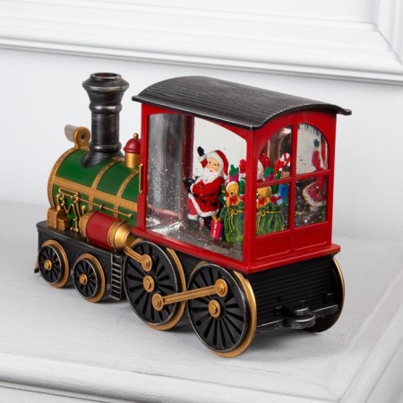 LED figure "steam locomotive" 31 × 17 × 10 cm, plastic, AAX3 batteries (not complete), USB, glow warm white-5
